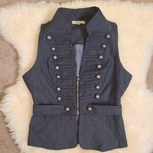 Urban Life Military Inspired Lined Zippered Vest - Small
